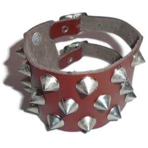 PUNK Spike Stud Buckle Bracelet NEW Adjustable
